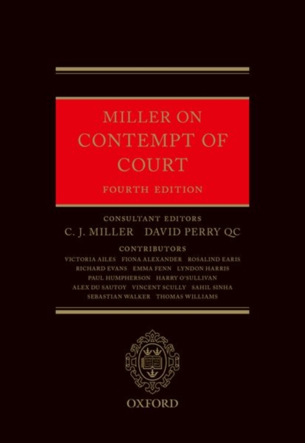 Cover of Miller on Contempt of Court
