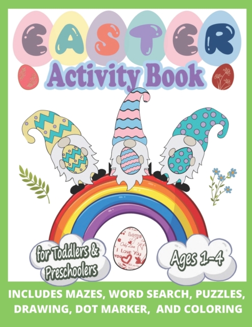 Cover of Funny & Happy Easter Coloring and Activity Book for Toddlers and Preschoolers Gift